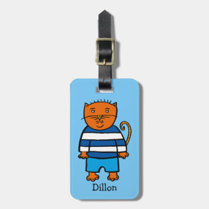 Étiquette À Bagage Dillon le Chat personnalisé