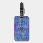 Étiquette À Bagage Dimanche Meilleur : Design d'art Abstrait inspiré  (Devant Vertical)