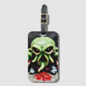 Étiquette À Bagage Dîner avec Cthulhu (Devant Vertical)
