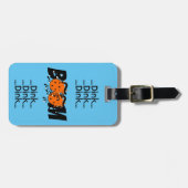 Étiquette À Bagage Dink Dink Boom Pickleball Dinking Orange Bombes (Devant horizontal)