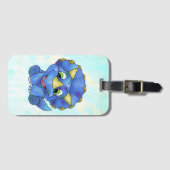 Étiquette À Bagage Dino mignon (Devant Horizontal)