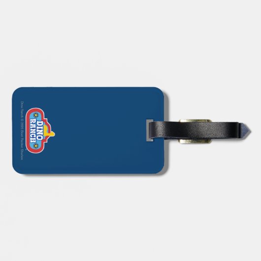 Étiquette À Bagage Dino Ranch | Un Motif d'aventure Dinosaur (Dos horizontal)