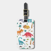 Étiquette À Bagage Dinos Peints (Devant Vertical)