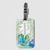 Étiquette À Bagage Dinosaur T Rex Nom des garçons (Devant Vertical)