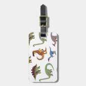 Étiquette À Bagage dinosaure de bande dessinée de dino Motif (Devant Vertical)