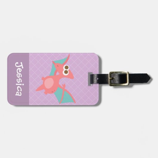 Étiquette À Bagage Dinosaure de Ptérosactyle mûr Pterodactyle (Devant horizontal)