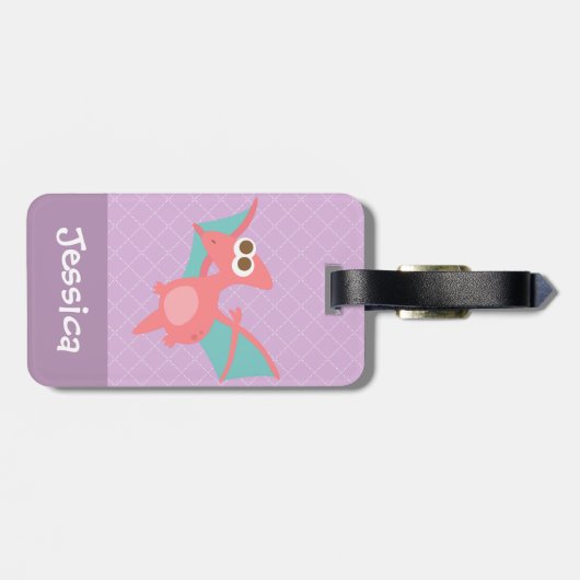 Étiquette À Bagage Dinosaure de Ptérosactyle mûr Pterodactyle (Dos horizontal)