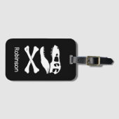 Étiquette À Bagage Dinosaure Dinosaure Drapeau Pirate (Devant Horizontal)