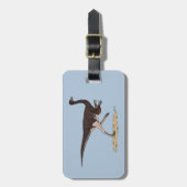 Étiquette À Bagage Dinosaure ornithomimus crétacé (Devant Vertical)