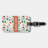 Étiquette À Bagage Dinosaures Personnalised (Devant horizontal)