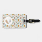 Étiquette À Bagage Dinosaurs Kids Boho Dinosaur Custom Name (Devant horizontal)