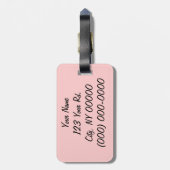 Étiquette À Bagage Directement aux cocktails (Dos Vertical)