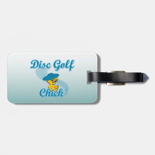 Étiquette À Bagage Disc Golf Chick #3 (Dos horizontal)