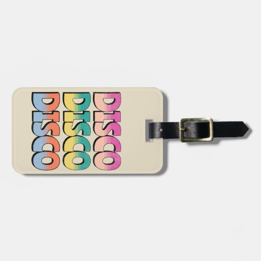 Étiquette À Bagage Disco Music (Devant horizontal)