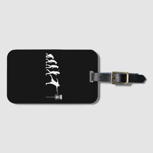 Étiquette À Bagage Disk Golf Evolution Disk Golf Cadeaux (Devant Horizontal)