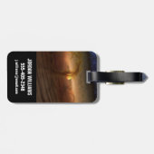 Étiquette À Bagage Disques De Matériel De Forme Planète Circulant Les (Dos horizontal)