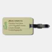 Étiquette À Bagage dissimulation d'autruche (Dos horizontal)