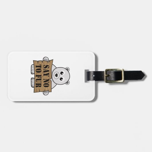 Étiquette À Bagage Dites non à Fur (Devant horizontal)