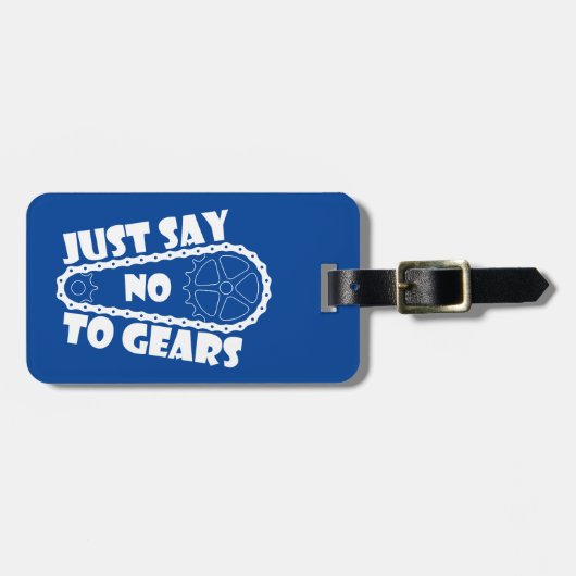 Étiquette À Bagage Dites Non Aux Engrenages (Devant horizontal)