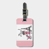 Étiquette À Bagage Diva Brown de cheveux (Devant Vertical)