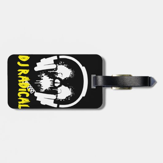 Étiquette À Bagage DJ radioactif double face (Dos horizontal)