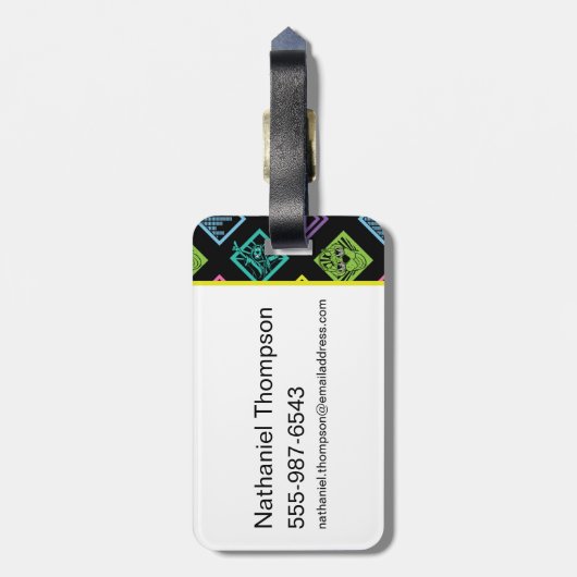 Étiquette À Bagage DJ Scooby-Doo Motif (Dos Vertical)