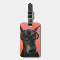 Doberman avec lunettes