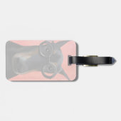 Étiquette À Bagage Doberman avec lunettes (Dos horizontal)