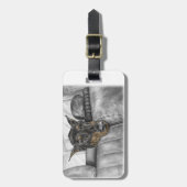 Étiquette À Bagage Doberman en voiture (Devant Vertical)