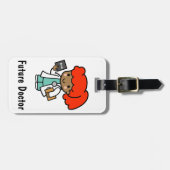 Étiquette À Bagage Docteur fille avec Xray (Devant horizontal)