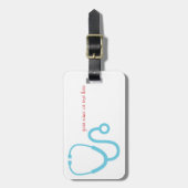 Étiquette À Bagage docteur ou étiquette professionnelle médicale de (Devant Vertical)