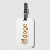 Étiquette À Bagage doge, pièce, pièce de doge, dogecoin (Devant Vertical)