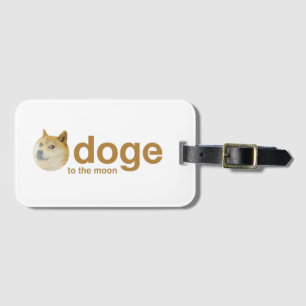 Étiquette À Bagage doge, pièce, pièce de doge, dogecoin