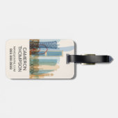 Étiquette À Bagage Doha, horizon de ville du Qatar | (Dos horizontal)