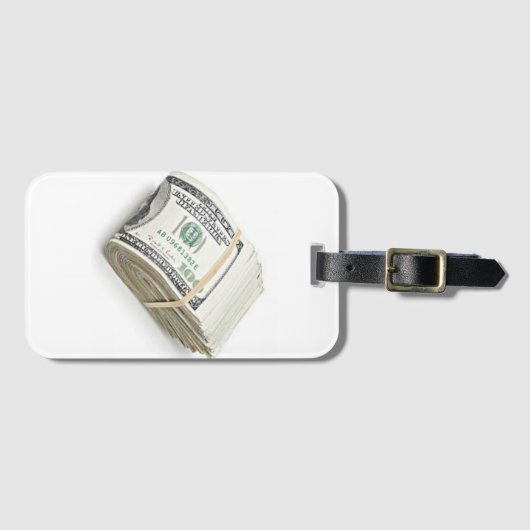 Étiquette À Bagage Dollars (Devant Horizontal)