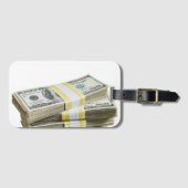 Étiquette À Bagage Dollars (Devant Horizontal)