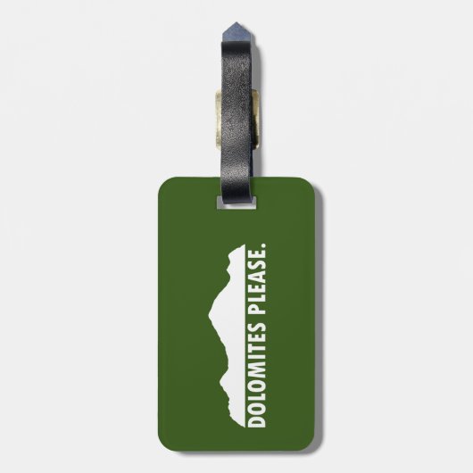 Étiquette À Bagage Dolomites S'Il Vous Plaît (Dos Vertical)