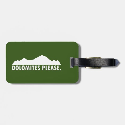 Étiquette À Bagage Dolomites S'Il Vous Plaît (Dos horizontal)