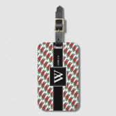 Étiquette À Bagage DOMINICA Christian Monogramme Bagages (Devant Vertical)