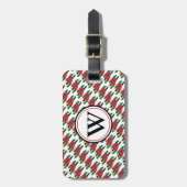 Étiquette À Bagage DOMINICA DRAPEAU Personnalisable Monogramme (Devant Vertical)