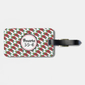 Étiquette À Bagage DOMINICA DRAPEAU Personnalisable Monogramme (Dos horizontal)