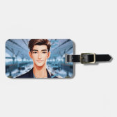 Étiquette À Bagage Donald et Sheer. Conception de caractères Animée (Devant horizontal)