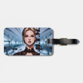 Étiquette À Bagage Donald et Sheer. Conception de caractères Animée (Dos horizontal)