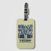 ÉTIQUETTE À BAGAGE DONALD TRUMP (Devant Vertical)