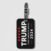 Étiquette À Bagage Donald Trump 2024 et l'Amérique (Devant Vertical)