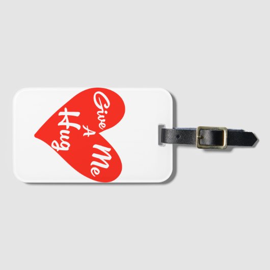 Étiquette À Bagage Donne-moi un câlin (Devant Horizontal)