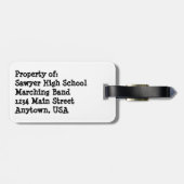 Étiquette À Bagage Donnez du rythme à votre équipement de voyage  (Dos horizontal)