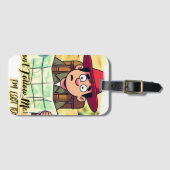 Étiquette À Bagage Don't follow me design (Devant Horizontal)