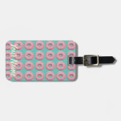 Étiquette À Bagage Donut Vegan Pattern for Vegetarian Sweet Tooth (Devant horizontal)