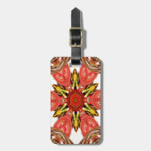 Étiquette À Bagage Doodle Floral Art Imprimer (Devant Vertical)